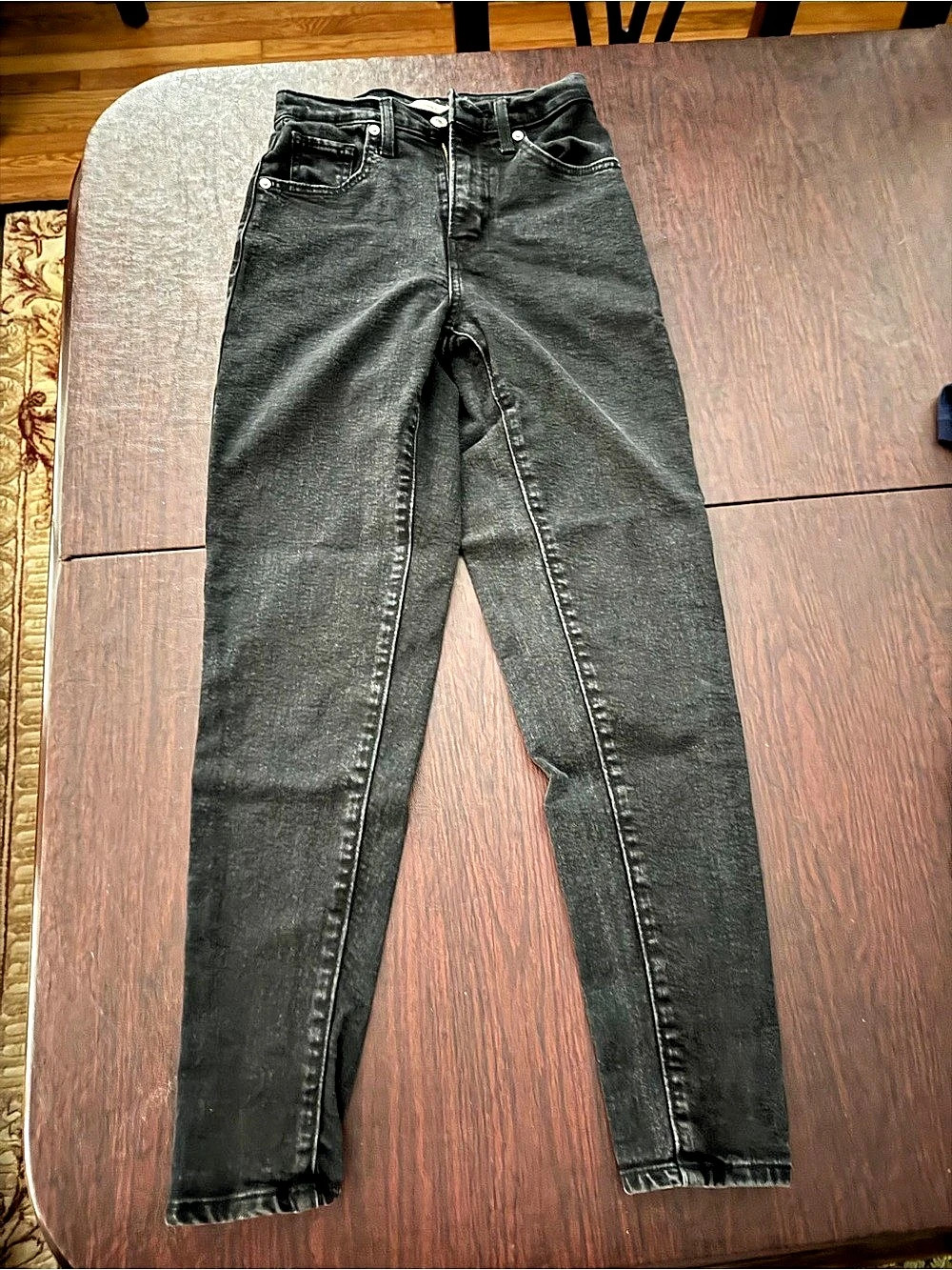 Levi's Black High Waisted Mom Jeans
